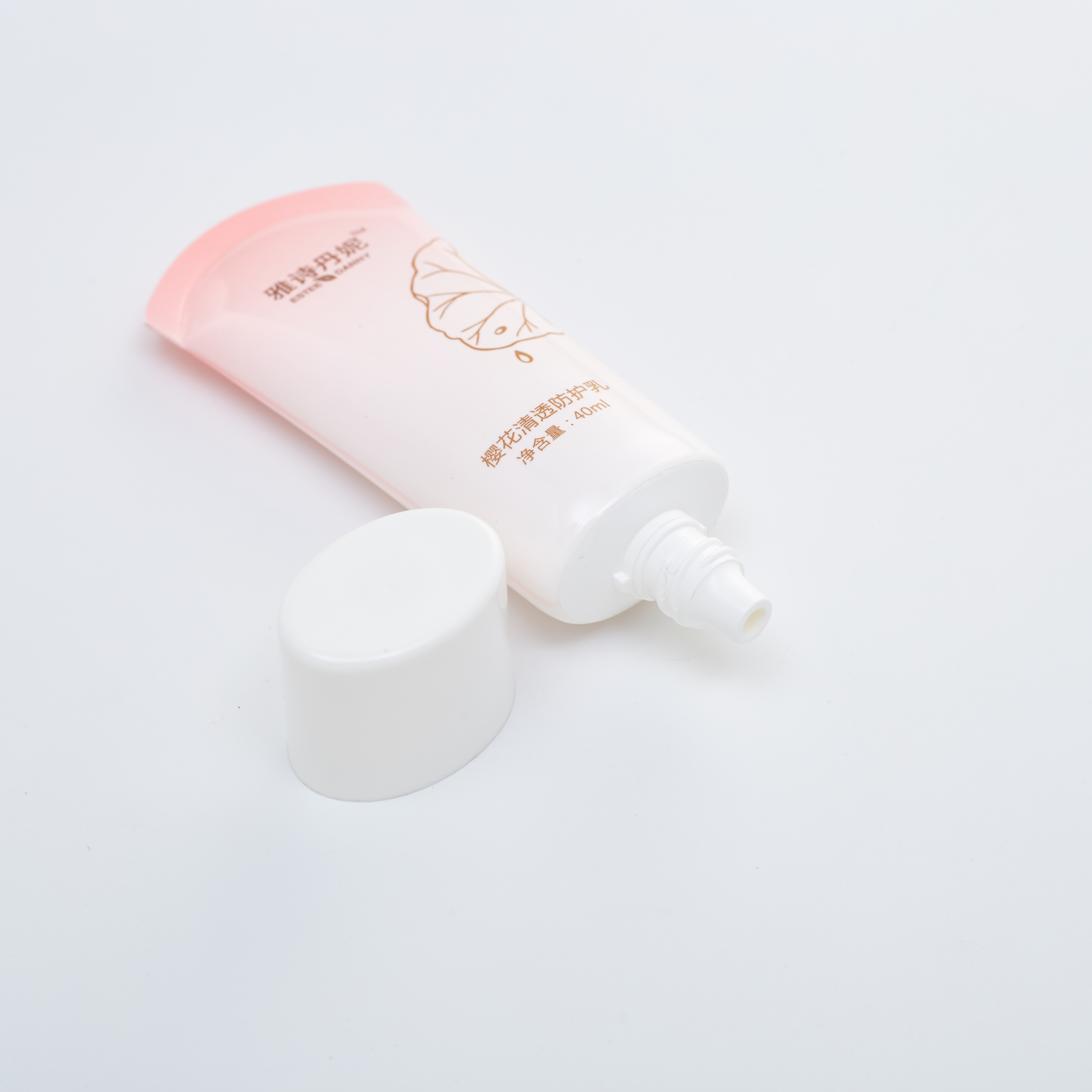 Tube en plastique d'effondrement de cr&egrave;me solaire cosm&eacute;tique de forme ovale de 30 ml 50 ml
