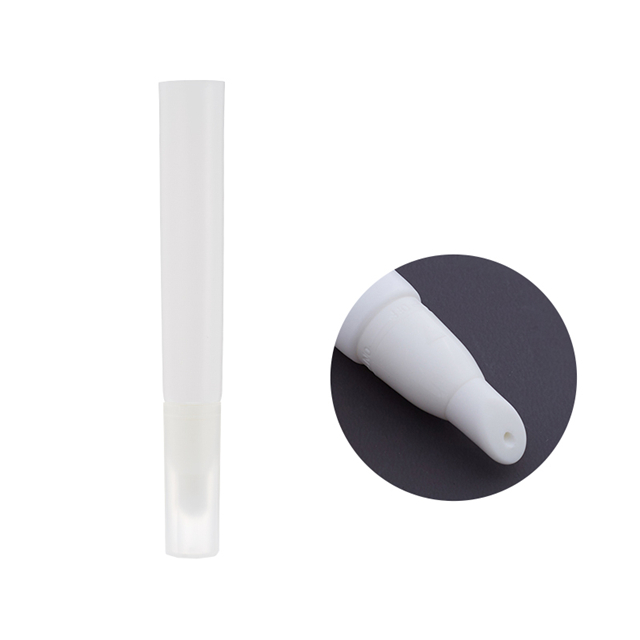 Tube souple en plastique pour cr&egrave;me pour les yeux vide avec applicateur en silicone
