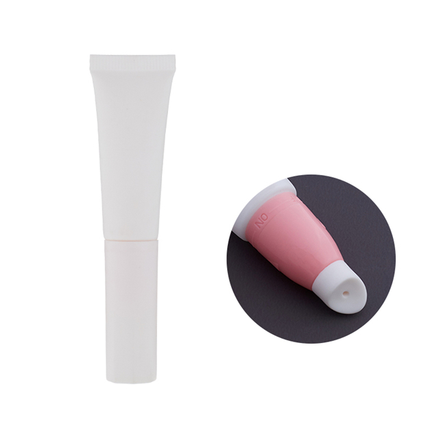 Tube souple en plastique pour crème pour les yeux vide avec applicateur en silicone