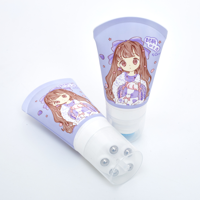 Tube en plastique de lotion pour le corps d'applicateur de boule de rouleau en métal